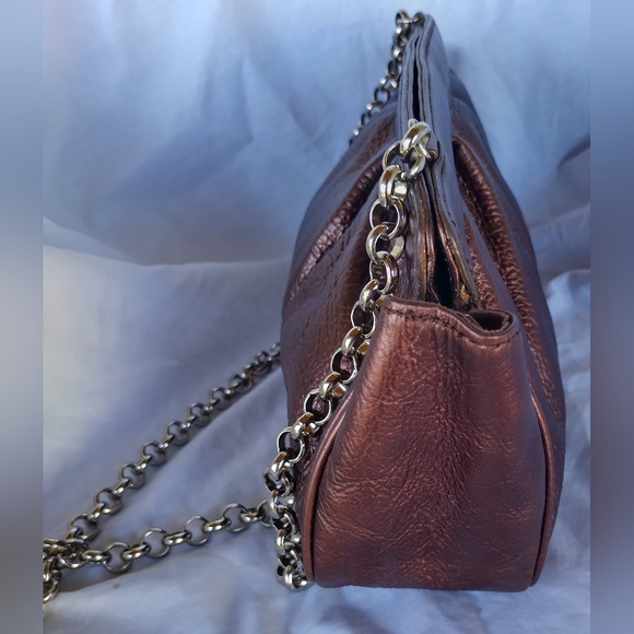 Kate Landry Copper Leather Solid Handbag! - Picture 4 of 16